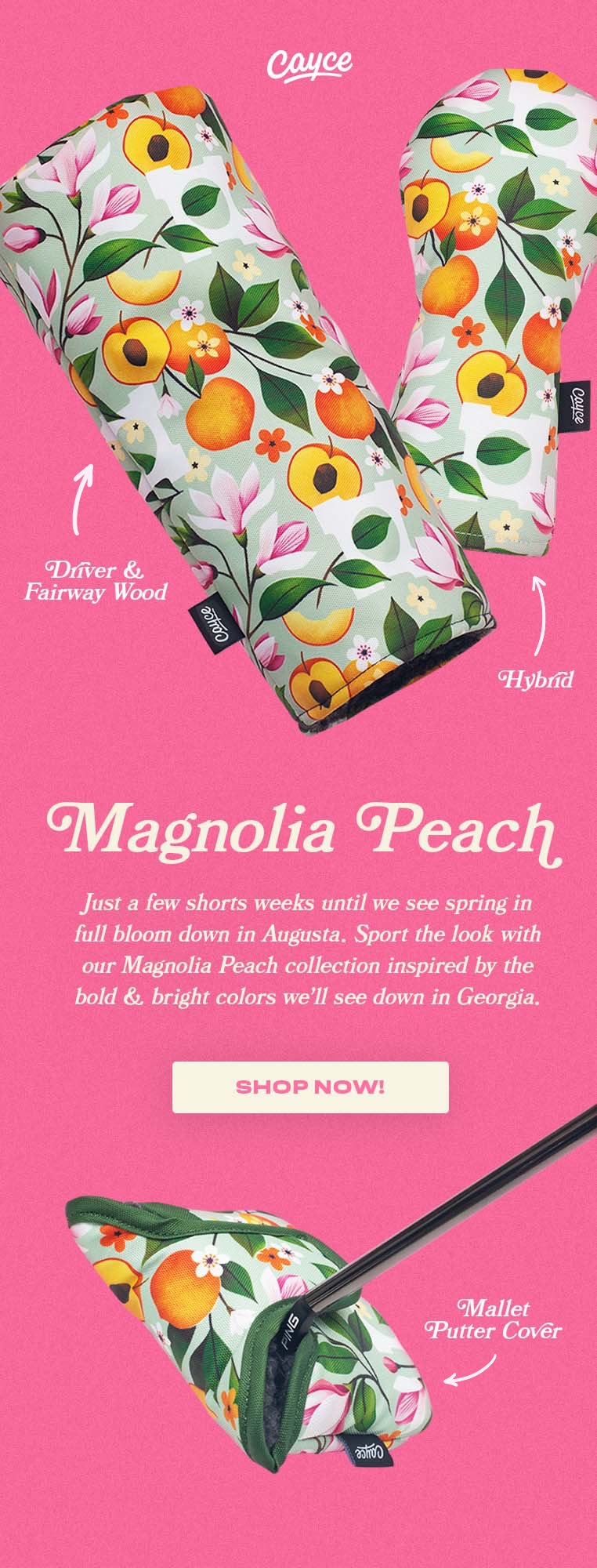 Magnolia Peach Headcover Collection