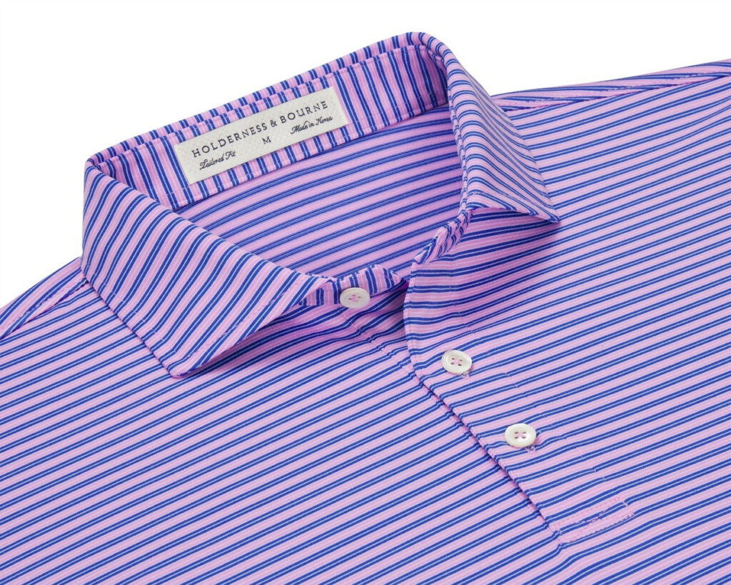 Polo Drop Time – The Landale Shirt: Cobalt & Nevis by Holderness & Bourne