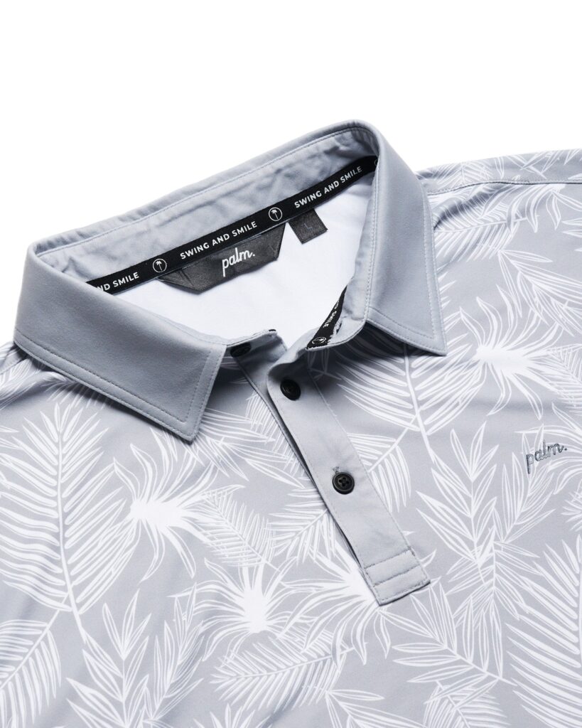 Overlook Polo by Palm Golf Co. in Grey and White