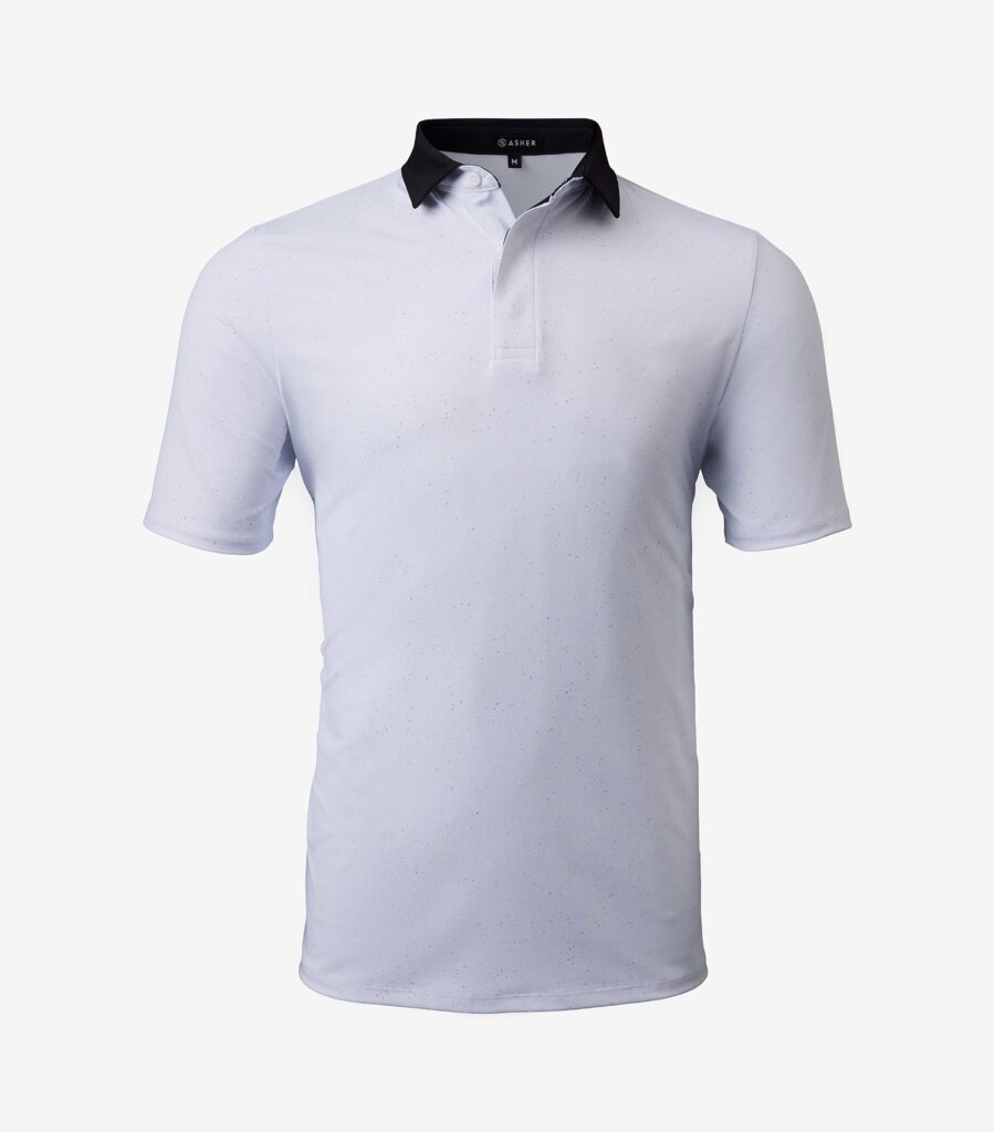 Dropping White Speckled Polo by Asher