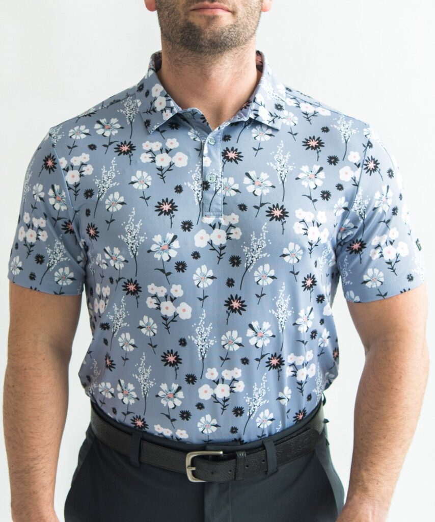 Step into Spring with the Vintage Floral – Golf Polo by Yatta Golf