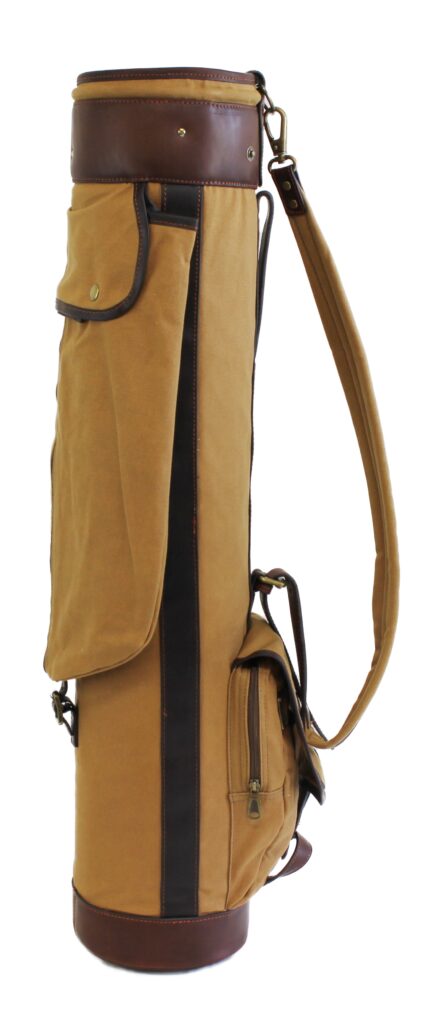 6.5″ Vintage Oiled Carmel Canvas Carry Golf Bag by Louisville Golf