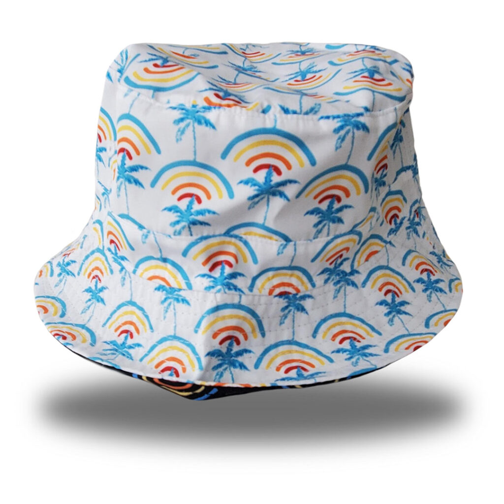 REVERSIBLE BUCKET HAT COCOBOWS ( BLACK and WHITE) by Oahu Golf Apparel